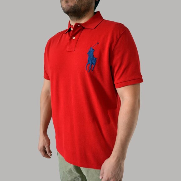 POLO RALPH LAUREN MEN'S RED COLLAR NO. 3 SHIRT SIZE LARGE